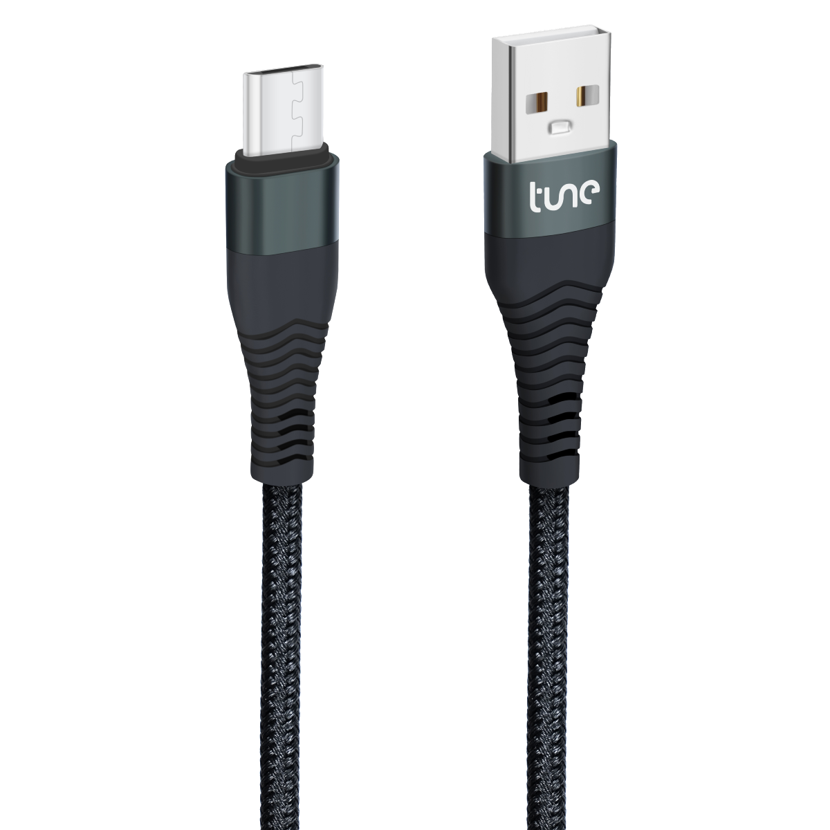Tune TechFlex Micro Braided Καλώδιο 1.5m Μαύρο