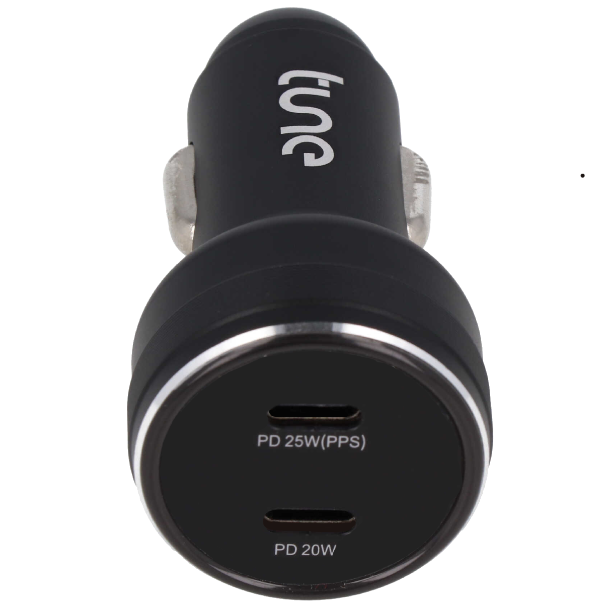 Tune Turbo Dual USB-C Power Delivery 20+25W Φορτιστής Αυτοκινήτου (45W) Μαύρος