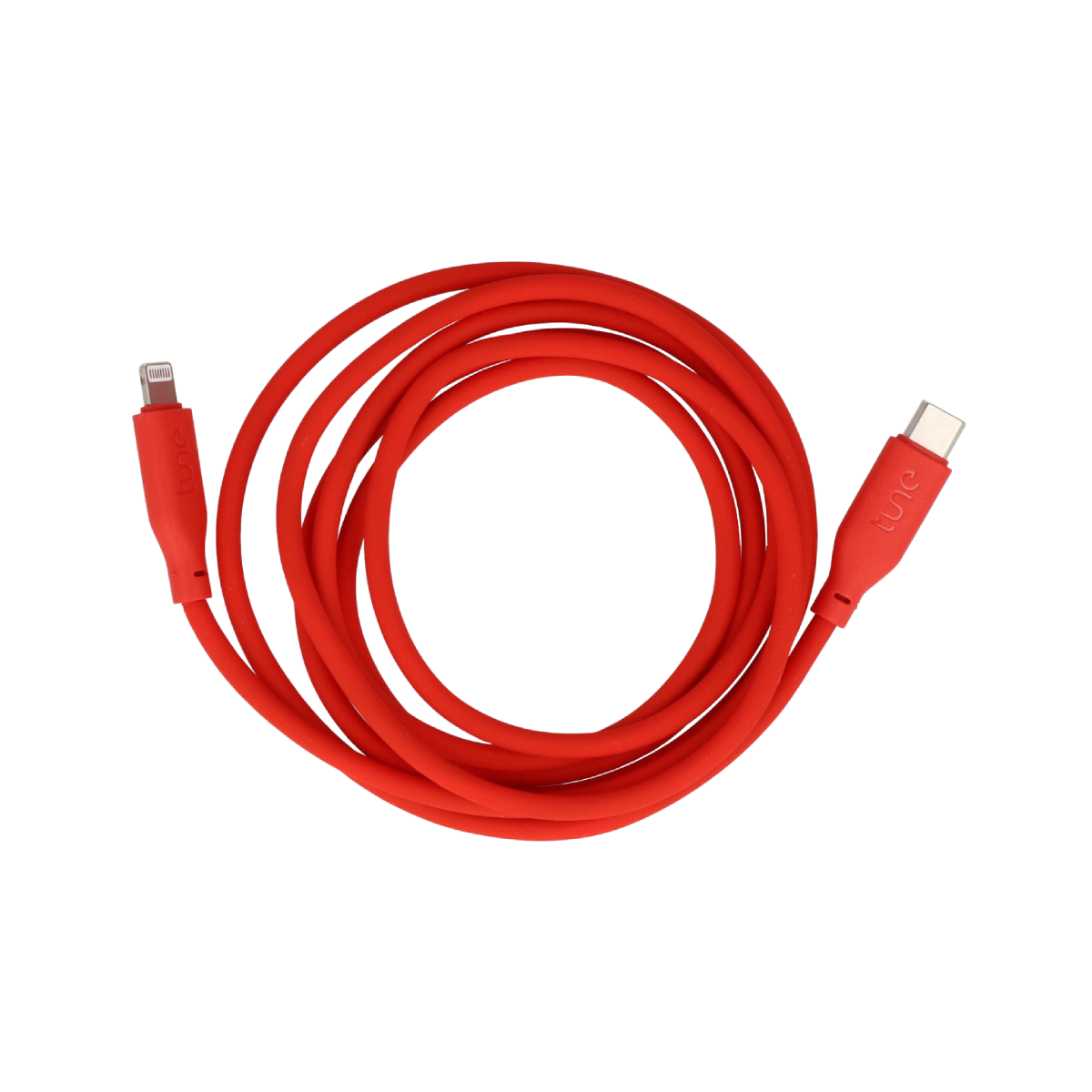 Tune TechFlex Type-C to Lightning Καλώδιο 1.5m (Liquid Silicone) Κόκκινο