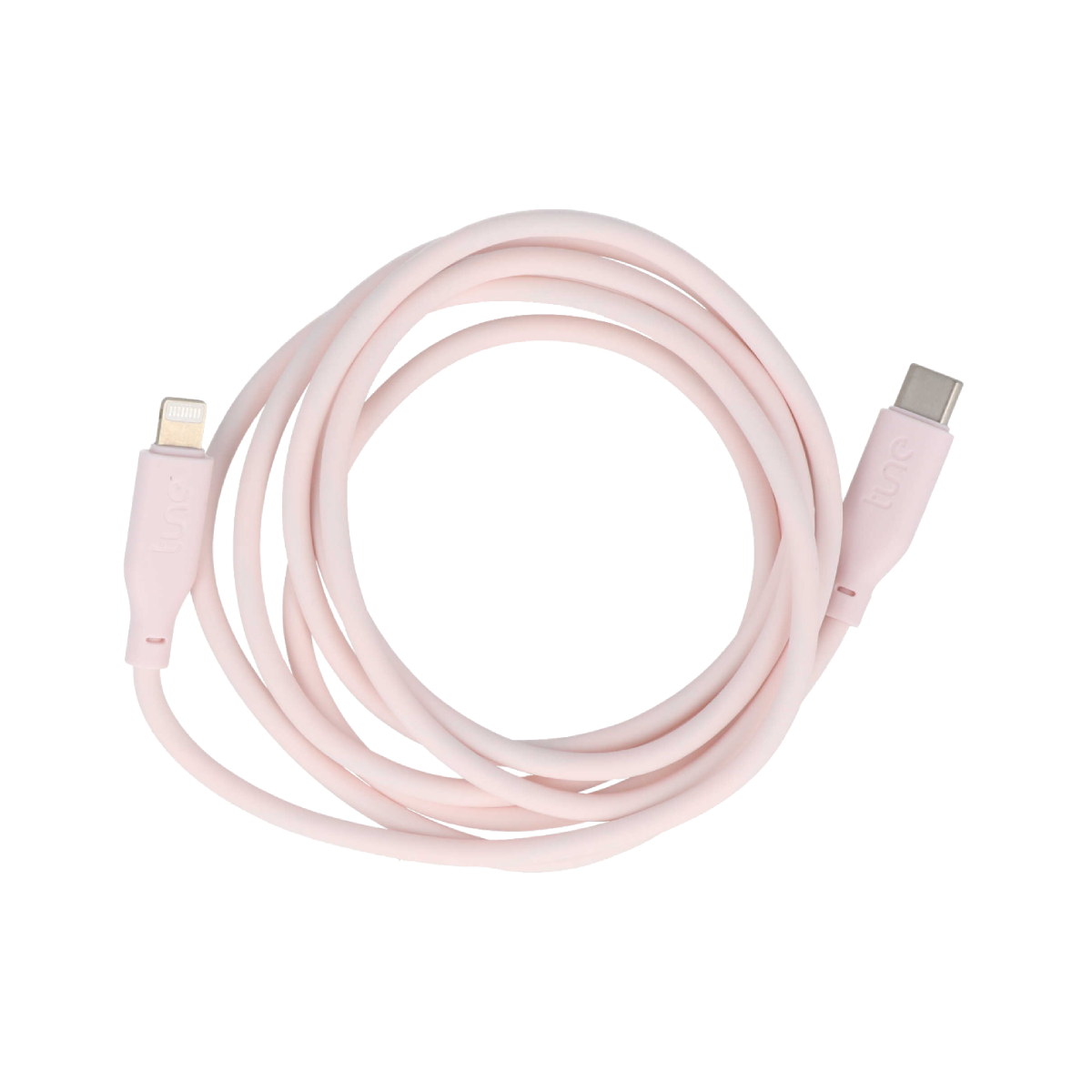 Tune TechFlex Type-C to Lightning Καλώδιο 1.5m (Liquid Silicone) Ροζ