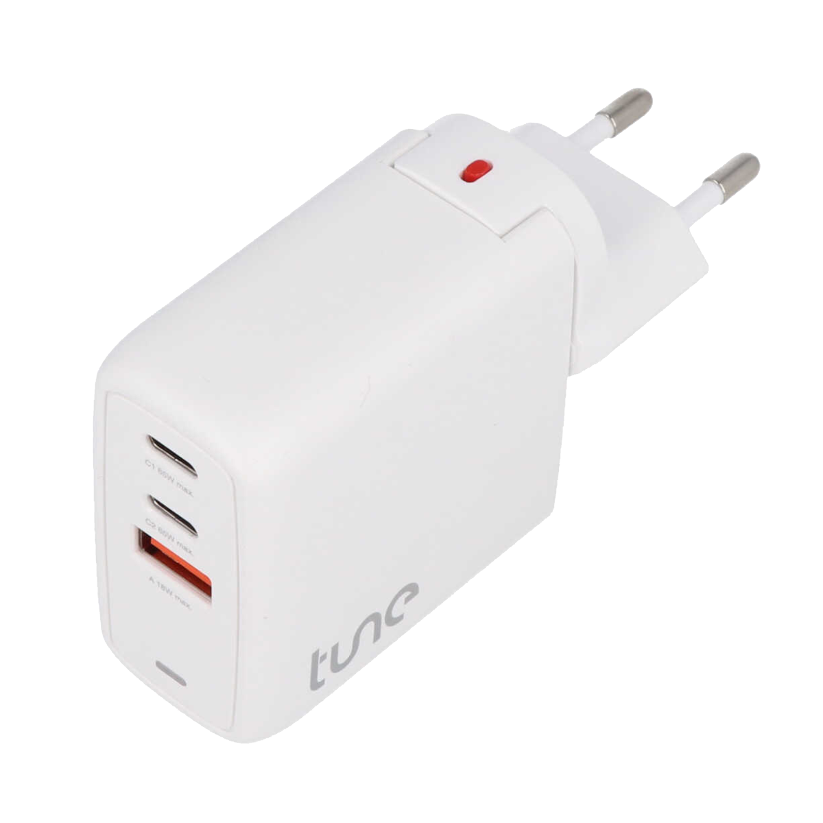 Tune Dominion Φορτιστής 3 θυρών (2xUSB-C + 1xUSB-A) 65W Λευκός