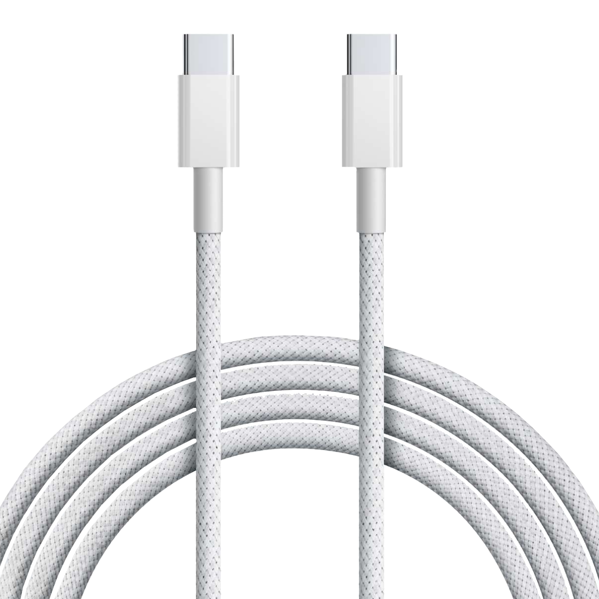 Tune TechFlex Type-C to Type-C Braided Καλώδιο (60W) 1.5m Λευκο