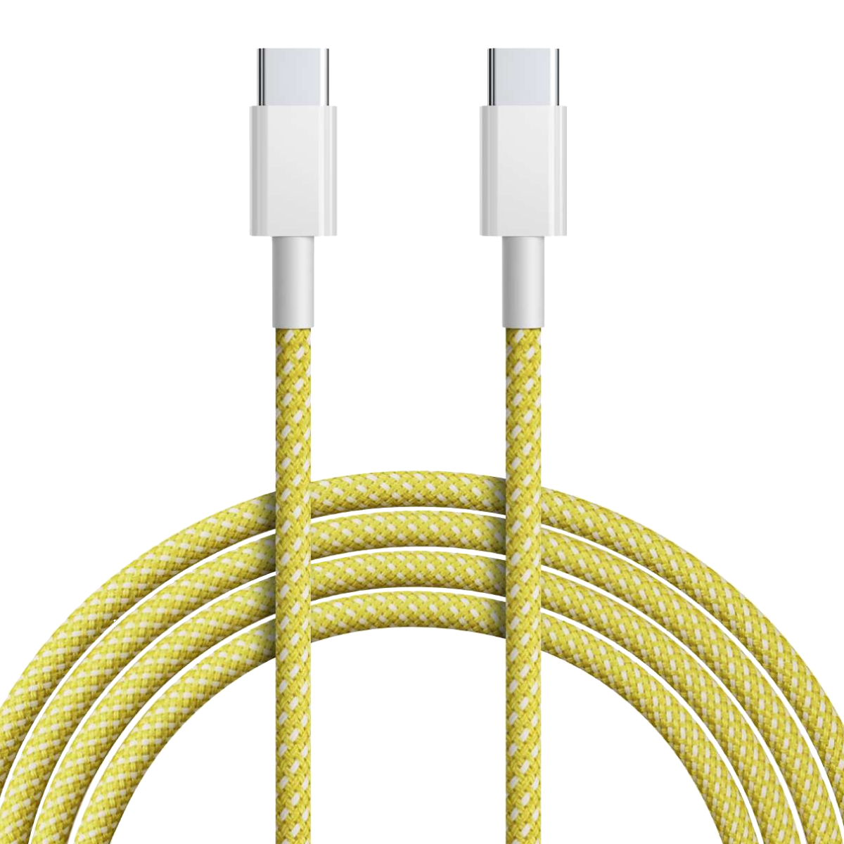 Tune TechFlex Type-C to Type-C Braided Καλώδιο (60W) 1.5m Κίτρινο